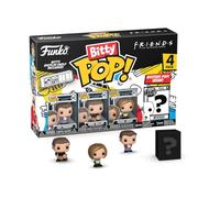Funko Bitty POP! 4 Pack: Friends - Joey, Ross, Rachel + Mystery | Official Comedy Merch - Tiny 0.9 inch Figures with Display Shelf - Cake Topper, Party Bag and Stocking Filler Gift