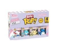 Funko Bitty POP! 4 Pack: Hello Kitty, Cinnamoroll (1 in 6 Chase Chance) | Official Anime Merch - Tiny 0.9 inch Figures with Display Shelf - Cake Topper, Party Bag and Stocking Filler Gift