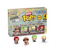 Funko Bitty POP! 4 Pack: One Piece - Monkey D. Luffy, Roronoa Zoro, Axe-Hand Morgan, Mystery Mini Figure - 1 in 6 chance of receiving the rare Chase