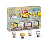 Funko Bitty POP! 4 Pack: One Piece - Sanji, Zeff (1 in 6 Chase Chance) | Official Anime Merch - Tiny 0.9 inch Figures with Display Shelf - Cake Topper, Party Bag and Stocking Filler Gift