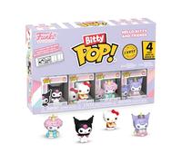 Funko Bitty Pop! Sanrio - Kuromi - 4PK and A Surprise Mystery Mini Figure - 0.9 Inch (2.2 Cm) - Hello Kitty Collectable - Stackable Display Shelf Included - Gift Idea - Party Bags Stocking