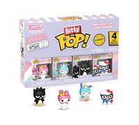 Funko Bitty Pop! Sanrio - My Melody - 4PK and A Surprise Mystery Mini Figure - 0.9 Inch (2.2 Cm) - Hello Kitty Collectable - Stackable Display Shelf Included - Gift Idea - Party Bags Stocking