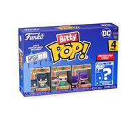 Funko Bitty POP Age 3+! DC - Batman, Batgirl, the Riddler and A Surprise Mystery Mini Figure - 0.9 Inch (2.2 Cm) - DC Comics Collectable - Stackable Display Shelf Included - Gift Idea - Cake Topper