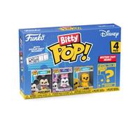 Funko Bitty POP Age 3+! Disney - Mickey Mouse, Minnie Mouse (pink Dress), Pluto and A Surprise Mystery Mini Figure - 0.9 Inch (2.2 Cm) Collectable - Stackable Display Shelf Included - Gift Idea