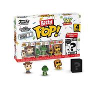 Funko Bitty Pop Age 3+! Toy Story - Woody 4PK - Woody, Rex, Slinky Dog and A Surprise Mystery Mini Figure - 0.9 Inch (2.2 Cm) Collectable - Stackable Display Shelf Included - Gift Idea - Cake Topper