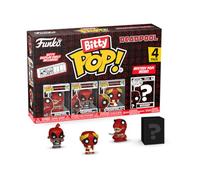 Funko Bitty Pop! Dinopool, Bitty Pop! Deadpool (Barista), Bitty Pop! Deadpool (Roman Senator), and a mystery Bitty Pop! figure - 0.9 Inch (2.2 Cm) Collectable - Stackable Display Shelf Included