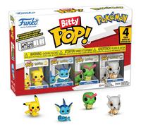 Funko Bitty Pop! Pokemon - Pikachu 4PK and A Surprise Mystery Mini Figure - 0.9 Inch (2.2 Cm) Collectable - Stackable Display Shelf Included - Gift Idea - Party Bags Stocking - Cake Topper
