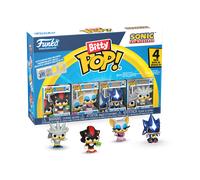 Funko Bitty POP! 4 Pack: Sonic The Hedgehog - Shadow with Emerald, Rouge, Neo Metal Sonic, Silver the Hedgehog - 0.9 inch (2.2 cm) Collectable - Stackable Display Shelf Included - Gift Idea