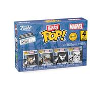 Funko Bitty Pop! Spider-Man - Venom 4pk and A Surprise Mystery Mini Figure - 0.9 Inch (2.2 Cm) - Marvel Comics Collectable - Stackable Display Shelf Included - Gift Idea - Party Bags Stocking