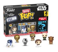 Funko Bitty POP! Star Wars - Princess Leia™, R2-D2™, C-3PO™ and A Surprise Mystery Mini Figure - 0.9 Inch (2.2 Cm) Collectable - Stackable Display Shelf Included - Gift Idea - Party Bags Stocking