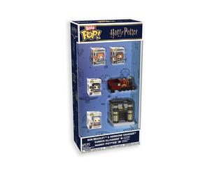 Funko Bitty POP Starter Set: Harry Potter - 4 Mini Figures - Town - Ride - 6 Pi