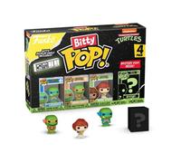Funko Bitty POP! Teenage Mutant Ninja Turtles - Leonardo, Michelangelo, April O’Neil and A Surprise Mystery Mini Figure - 0.9 Inch (2.2 Cm) - TMNT Collectable - Stackable Display Shelf Included