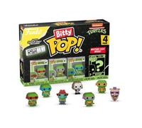 Funko Bitty POP! 4-Pack: TMNT - Shredder, Raphael, Donatello, Leonardo | Official Superheroes Merch - Tiny 0.9 inch Figures with Display Shelf - Cake Topper, Party Bag and Stocking Filler Gift