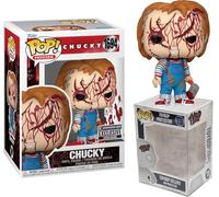 Funko Bloody Chucky with Axe and Stitches EE Exclusive + Pop Protector: Retro Pop! Movies Vinyl Figure (Gift Set Bundled with ToyBop Brand Box Protector Collector Case)