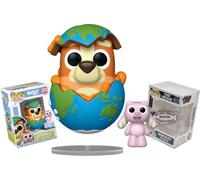 Funko Bluey Specialty Sleepytime Bingo with Floppy + ToyBop Pop Protector | Bunny Buddy Series Pop! TV Animation Vinyl Figure (Bundled with Clear Collector Case Box Collectible Gift Set) Scratch-Resist