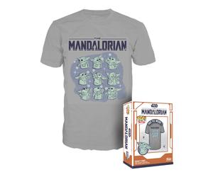 Funko Boxed Pop Tees: Star Wars: The Mandalorian - Grogu On Ship T. T-Shirt NEW