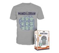 Funko Boxed Tee: Mandalorian - Grogu (the Child, Baby Yoda) on Ship - Large - Star Wars: the Mandalorian S9 - T-Shirt - Clothes - Gift Idea - Short Sleeve Top for Adults Unisex Men and Women