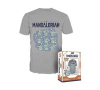 Funko Boxed Tee: Mandalorian - Grogu (the Child, Baby Yoda) on Ship - Small - Star Wars: the Mandalorian S9 - T-Shirt - Clothes - Gift Idea - Short Sleeve Top for Adults Unisex Men and Women