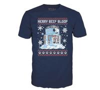 Funko Boxed Tee: Star Wars Holiday - Snowman - R2D2 Snowman - Large - (L) - T-Shirt - Clothes - Gift Idea - Short Sleeve Top for Adults Unisex Men and Women - Official Merchandise Fans Multicolour