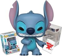 Funko Chase Variant Bad Mood Stitch with Chart Crayon Drawing + ToyBop Protector: Disney Lilo & Stitch Pop! Animation Movies Vinyl Figure (Bundled with Pop Protector Collector Case Box Gift Set)