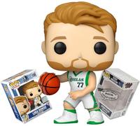 Funko Dallas Mavericks Luka Doncic with Ball City Edition 2021 Jersey + ToyBop Protector: NBA Basketball Pop! (21-22) Vinyl Figure (Bundled with Pro-Deluxe Pop Protector Collector Case Box Gift Set)