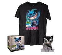 Funko Pop! & Tee: Dc Super Villians - Catwoman (Jim Lee Deluxe) (Black White) And T-Shirt