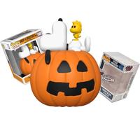 Funko Deluxe - It's The Great Pumpkin Snoopy & Woodstock + Pop Protector: Peanuts Charlie Brown Halloween Pop! TV Animation Vinyl Figure (Gift Set Bundled with ToyBop Brand Box Protector Case)