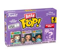 Funko Bitty POP! 4 Pack: Disney Princess - Belle, Pocahontas, Jasmine | Official Cartoon/Animation Merch - Tiny 0.9 inch Figures with Display Shelf - Cake Topper, Party Bag and Stocking Filler Gift