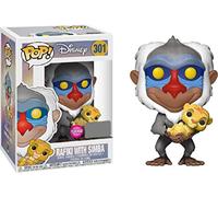 Funko - Disney-The Lion King Flocked Rafiki with Simba Figurine, Multicoloured, 9 cm, 24570