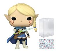 Funko Exclusive 3-Piece Bundle - Black Clover Charlotte Roselei Special Edition GITD Chase Pop! Animation Glow GITD Vinyl Figure #1155 with Heavy Duty Sliding Monkey Box Sorter and Pop Protector