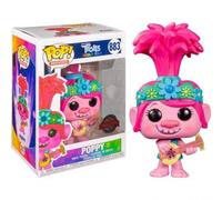 Funko - Figurine Trolls World Tour - Poppy W/Guitar Exclu Pop 10cm - 0889698473491