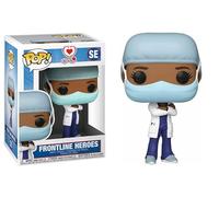 Funko Front Line Workers + Pop Protector: Hospital Heroes Pop! Icons Vinyl Figure (Gift Set Bundled with ToyBop Brand Box Protector Collector Case) (Female in Coat #2 54156)