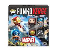 Funko Games Funkoverse: Marvel 100 4-Pack - Spanish Version - Captain America, Black Widow, Iron Man And Black Panther - 3'' (7.6 Cm) POP! - Light Strategy Board Game For Children & Adults (Ages 10+)