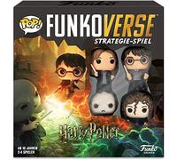 Funko Games Harry Potter 100 Funkoverse - (4 Characters Pack) Board Game, German Version - Harry, Hermione, Bellatrix LeStrange, Lord Voldemort - 3'' (7.6 Cm) POP! - Light Strategy Board Game