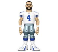 Funko Gold 12" NFL: Cowboys - Dak Prescott - 1/6 Odds for Rare Chase Variant - Collectable Vinyl Action Figure - Birthday Gift Idea - Official Merchandise - Ideal Toy for Sports Fans and Display