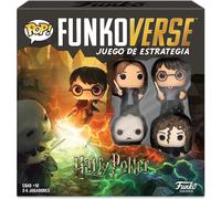 Funko Games Harry Potter Funkoverse Board Game 4 Character Base Set - Spanish Version - Harry, Hermione, Bellatrix LeStrange, Lord Voldemort - 3'' (7.6 Cm) POP! - Light Strategy Board Game (Ages 10+)