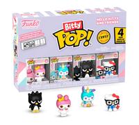 Funko Bitty POP! 4 Pack: Hello Kitty and Friends - My Melody, Pochacco (Unicorn), Badtz-Maru, Mystery Mini Figure - 1 in 6 chance of receiving the rare Chase variant - Styles may vary - 0.9 inch