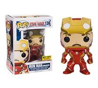 Funko Iron Man [Unmasked] (Hot Topic Exclusive): Captain America - Civil War x POP! Marvel Vinyl Figure & 1 POP! Compatible PET Plastic Graphical Protector Bundle [#136 / 07225 - B]