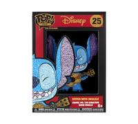 Funko Large Pop! Enamel Pin Disney: Lilo and Stitch - Stitch With Ukulele - Cute Collectable Novelty Brooch for Backpacks & Bags - Gift Idea