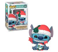 Funko Pop! Disney Lilo & Stitch Holiday Collection, Stitch Unwrapping Gift Vinyl Figure, Hot Topic Exclusive, 8.2 cm