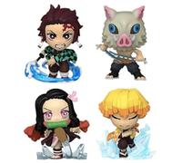 Funko Mini's Demon Slayer - Anime Fans - Pack of 4 - Tanjiro Kamada, Zenitsu Agatsuma, Inosuke Hashibira & Nezuko Kamado - Set 1
