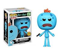 Funko Mr. Meeseeks (Chase Edition): Rick & Morty x POP! Animation Vinyl Figure & 1 POP! Compatible PET Plastic Graphical Protector Bundle [#174 / 12441 - B]