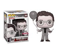 Funko , Multicolor,52236 POP Icons:Stephen King w/Red Balloon(B&W)