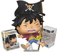 Funko One Piece Exclusive Monkey D. Luffy with Flag + ToyBop Protector: Pop! Animation Vinyl Figure (Bundled with Pro-Deluxe Pop-Protector Collector Case Box Gift Set)