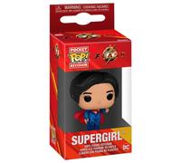 Funko Pop! Keychain: DC - the Flash - Supergirl - DC Comics Novelty Keyring - Collectable Mini Figure - Stocking Filler - Gift Idea - Official Merchandise - Comic Books Fans - Backpack Decor