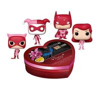Funko Pocket POP! DC Valentine Box 4 Pieces - Batman - (WMT) - DC Comics - Keychain Novelty Keyring - Collectable Mini Figure - Stocking Filler - Gift Idea - Official Merchandise - Comic Books Fans