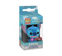 Funko Pocket Pop! Keychain - Lilo & Stitch: Stitch Flocked Exclusive Vinyl Key Chain, Multi-colour