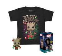 Funko Pocket POP! & Tee: Guardians of The Galaxy - Holiday Groot - Small - (S) - Marvel Comics - T-Shirt - Clothes with Collectable Vinyl Minifigure -