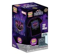 Funko Pocket POP! & Tee: Marvel - Black Panther - (Child) - Medium - T-Shirt - Clothes With Collectable Vinyl Minifigure - Gift Idea - Toys and Short Sleeve Top for Adults Unisex Men and Women