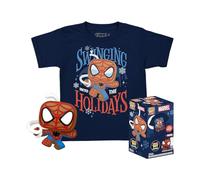 Funko Pocket POP! & Tee: Marvel - Spider-Man - Spidey - Gingerbread - for Children and Kids - Medium - T-Shirt - Clothes With Collectable Vinyl Minifigure - Gift Idea - Toys and Short Sleeve Top